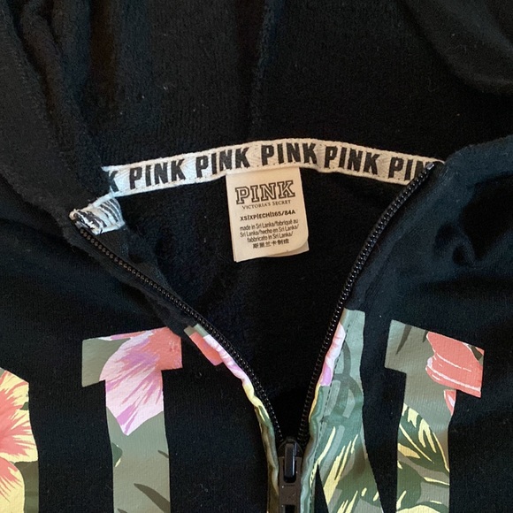 Black Pink zip up hoodie - Picture 5 of 6